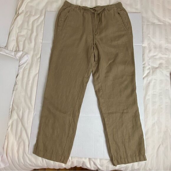 Linen Club Room Luxury Women’s Tan Adjustable Waist Pockets Contemporary Size L - Picture 11 of 11